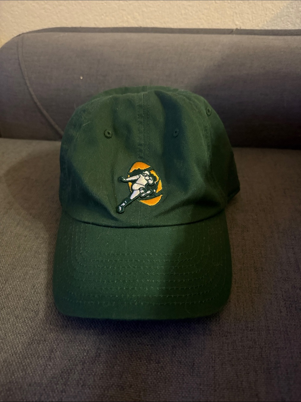 Green Bay packers retro logo baseball cap official NFL apparel